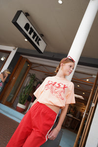 Racer Linen Pant - Red / By Frankie