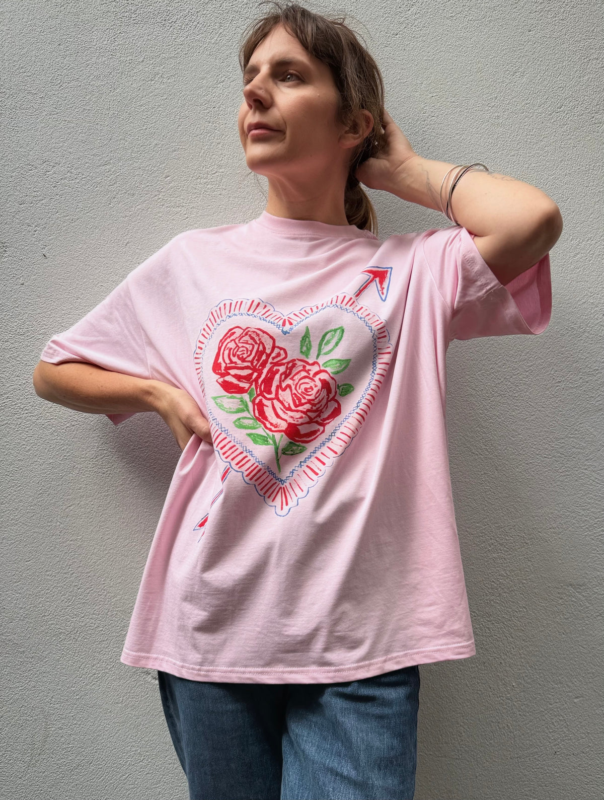 Rose Heart Graphic Tee – By Frankie