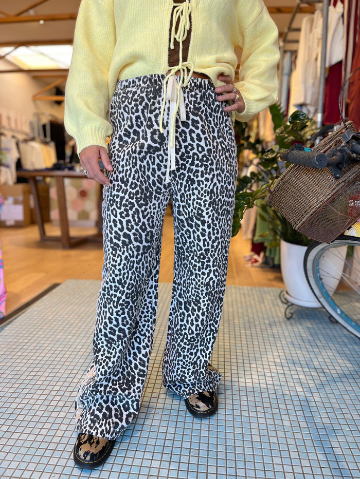 Racer Pant - Light Leopard Print / By Frankie