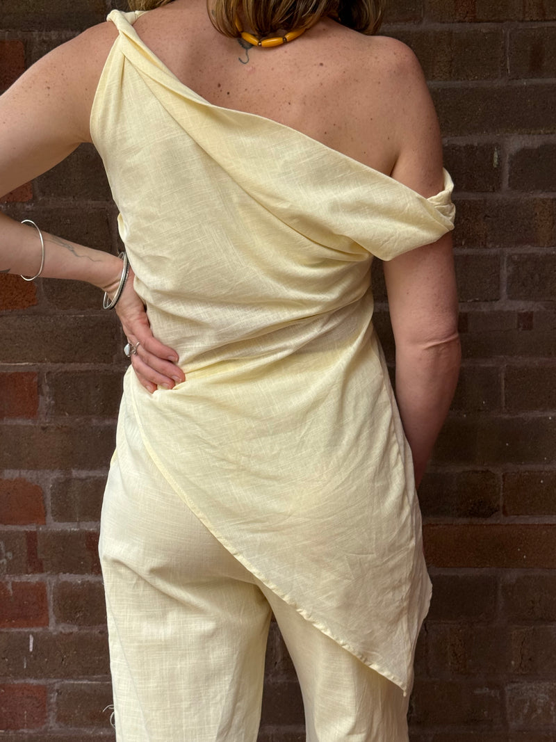 Soft Yellow Off-Shoulder Cotton Top – By Frankie (Copy)