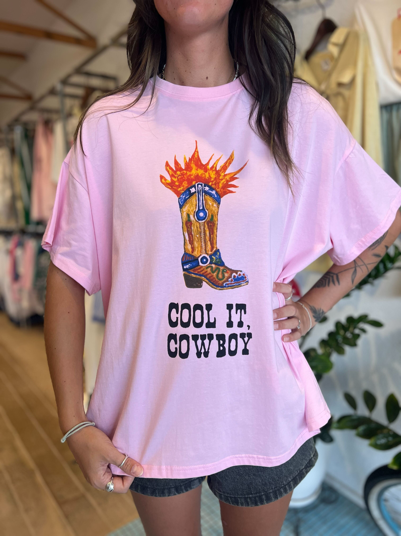 Cool it Cowboy 100% Cotton Oversized Tee