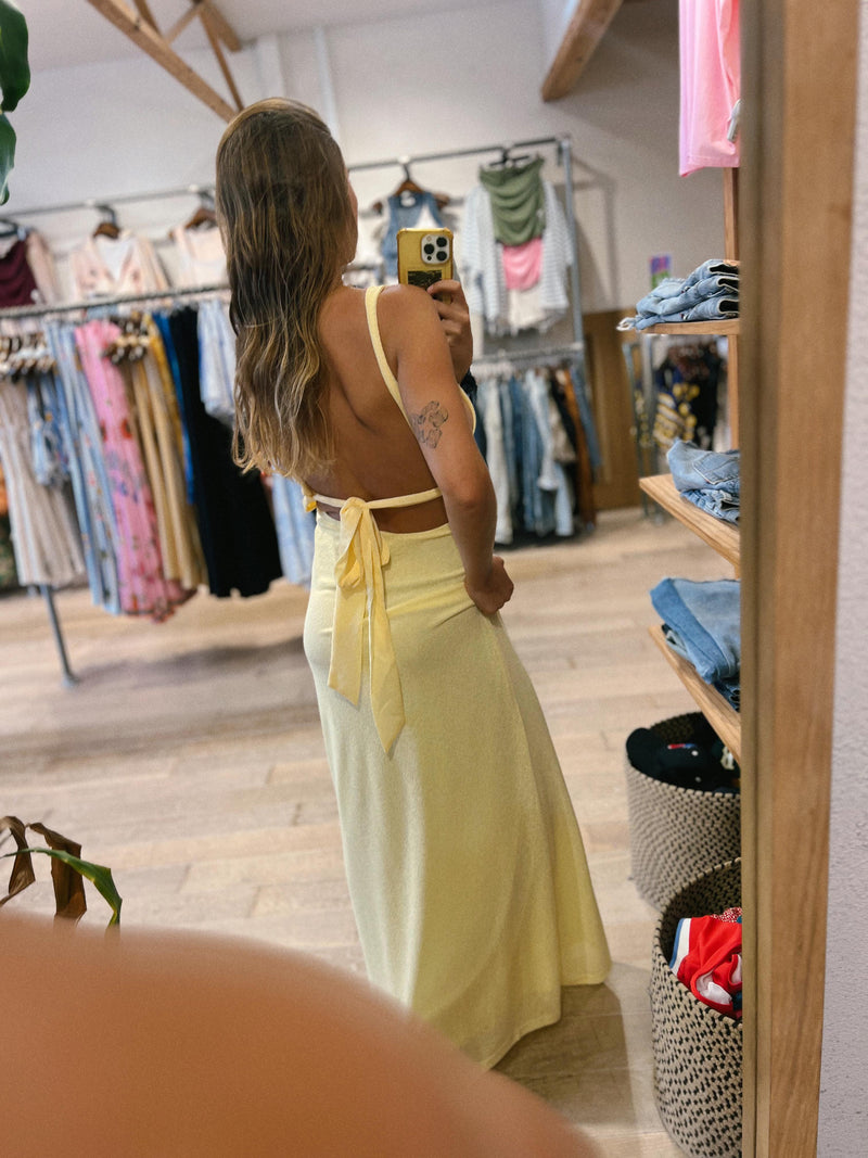 Alba Sun-kissed Yellow Multi-Tie Maxi Dress