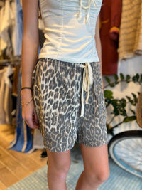 Denim Leopard Short / By Frankie