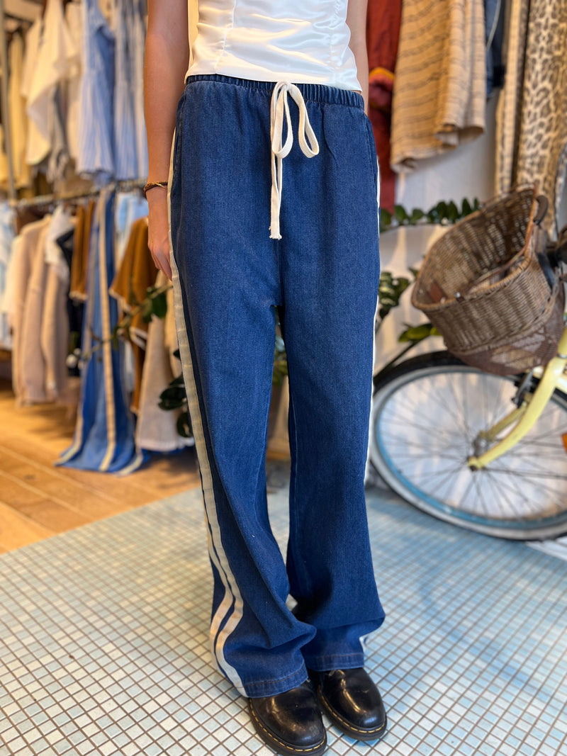 Denim Racer Pant - Dark Wash / By Frankie