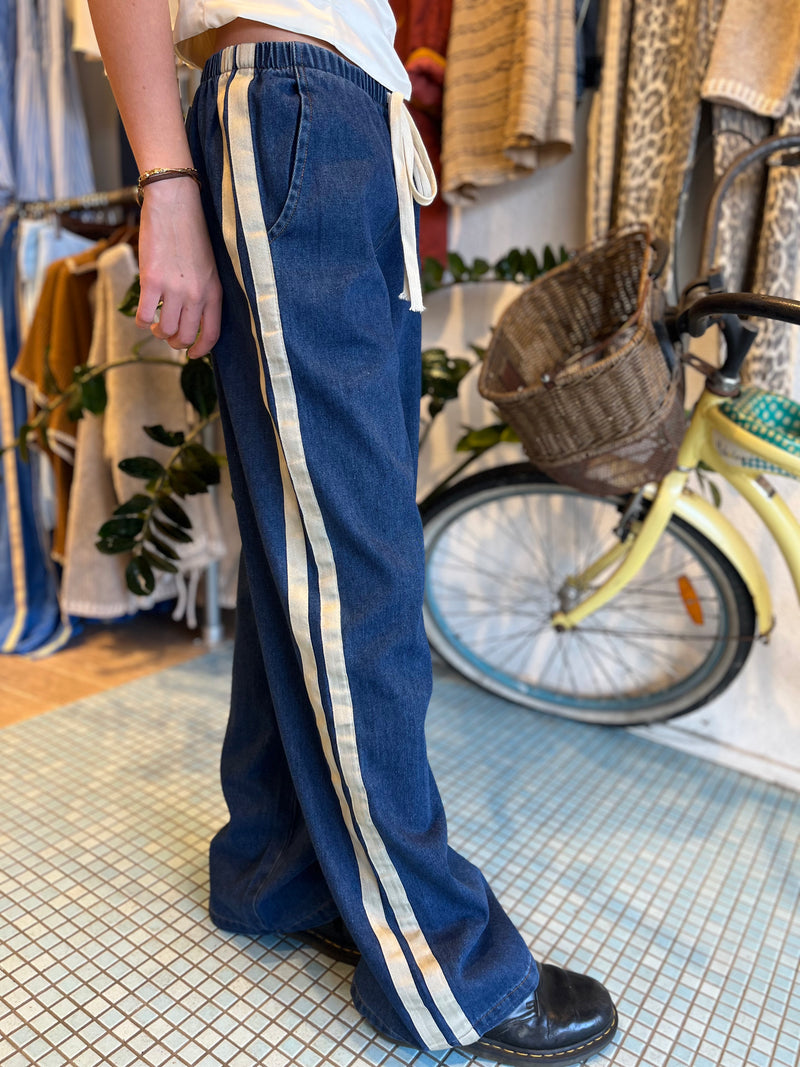 Denim Racer Pant - Dark Wash / By Frankie
