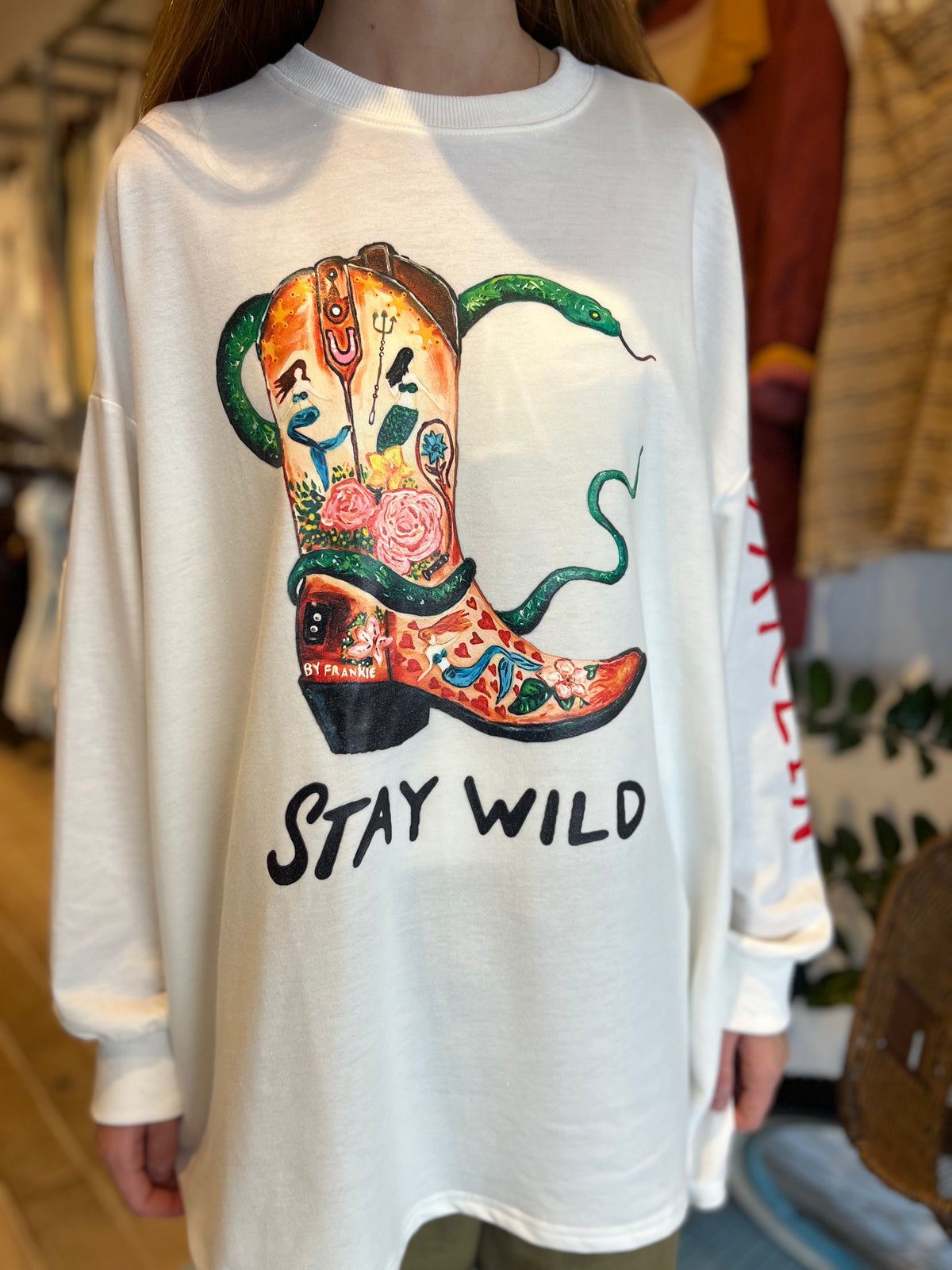 Stay Wild Long Sleeve College Top / By Frankie