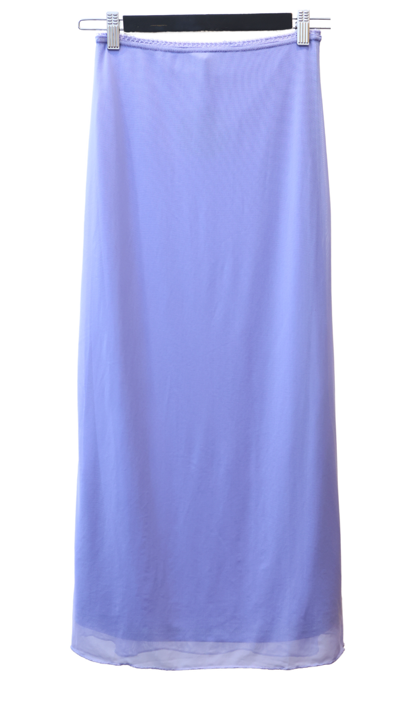 The Dahlia Midi Mesh Skirt / Lilac